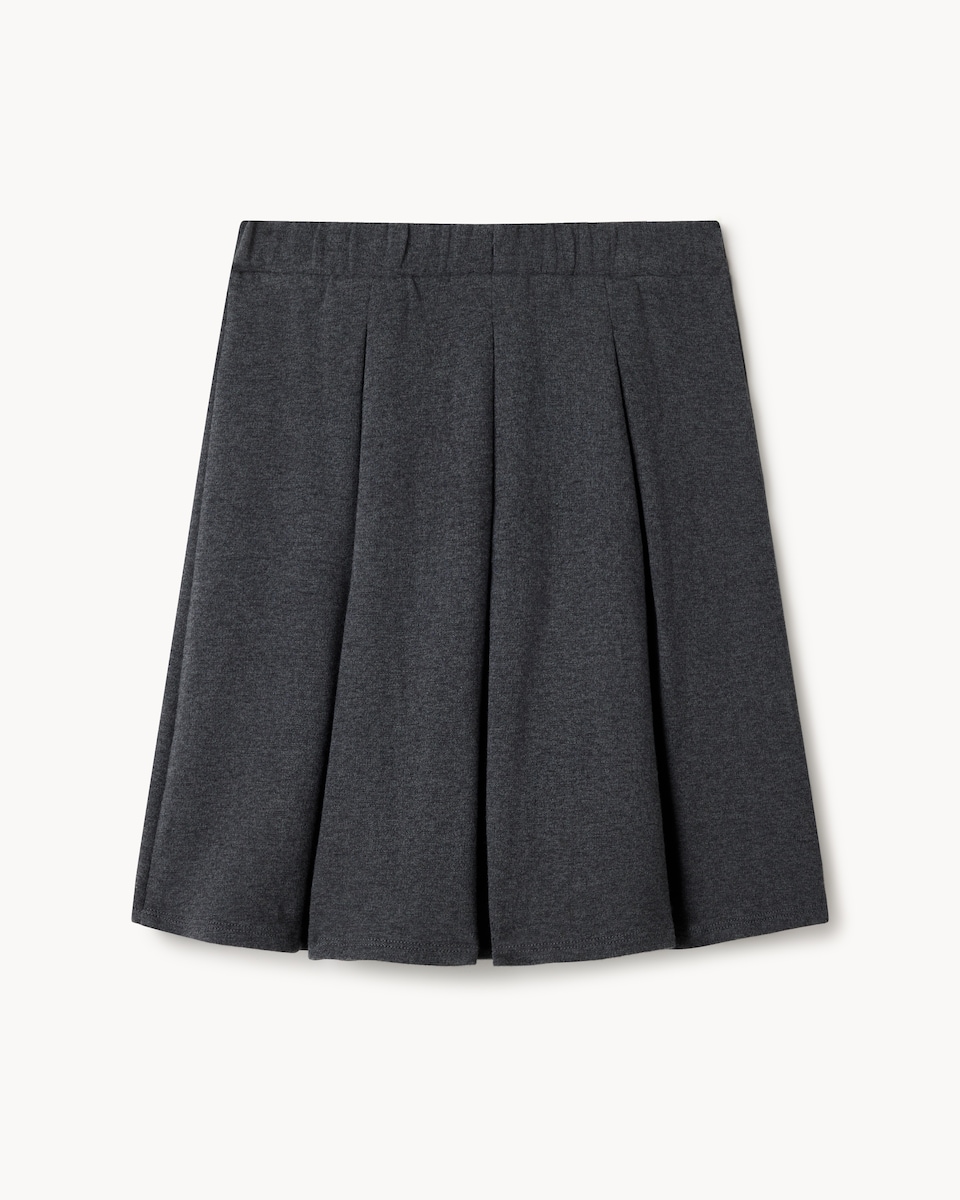 image 1 of F&F School Girls Pleated Bow Skirt in Grey