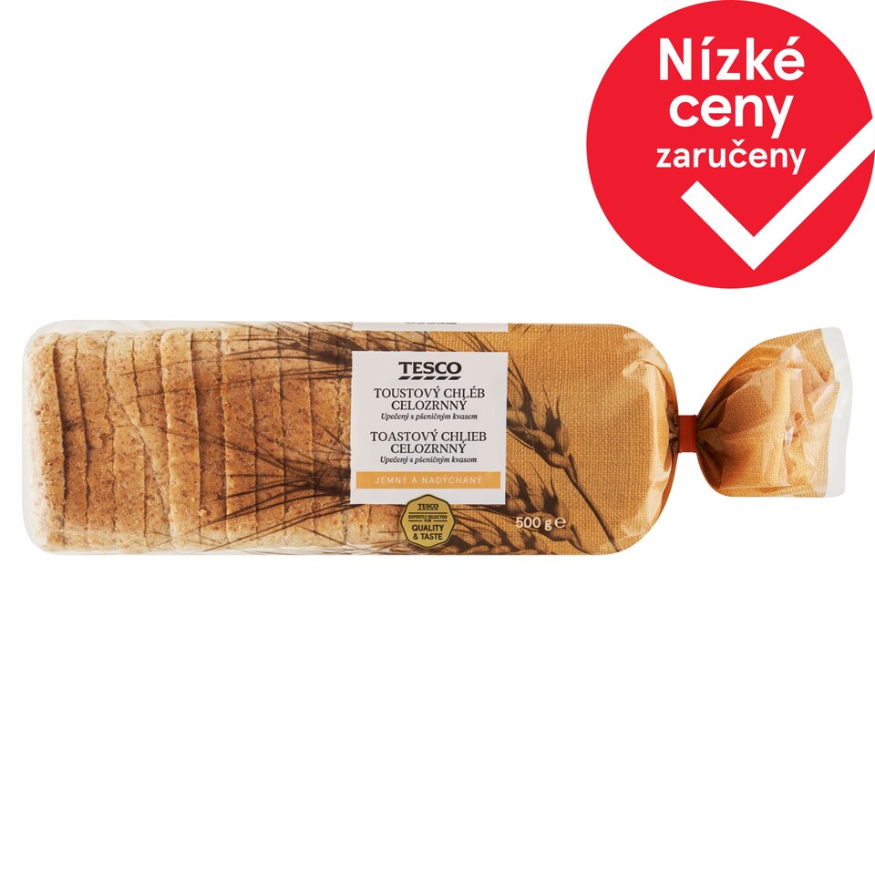 Tesco Toustový chléb celozrnný 500g
