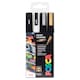 image 1 of Posca Paint Markers Gold/Silver /Black/White 4pk
