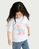 image 1 of F&F Girls Pure Cotton Unicorn Print T-Shirt in White