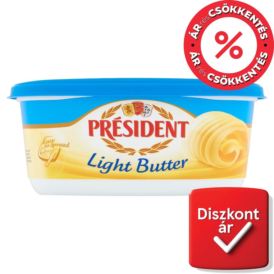 image 1 of Président Light Butter Enriched with Vitamin A and E 250 g