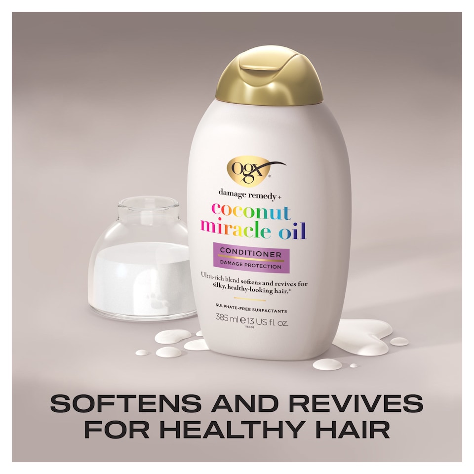 image 1 of OGX Coconut Miracle Oil Conditioner for Damaged Hair 385ml