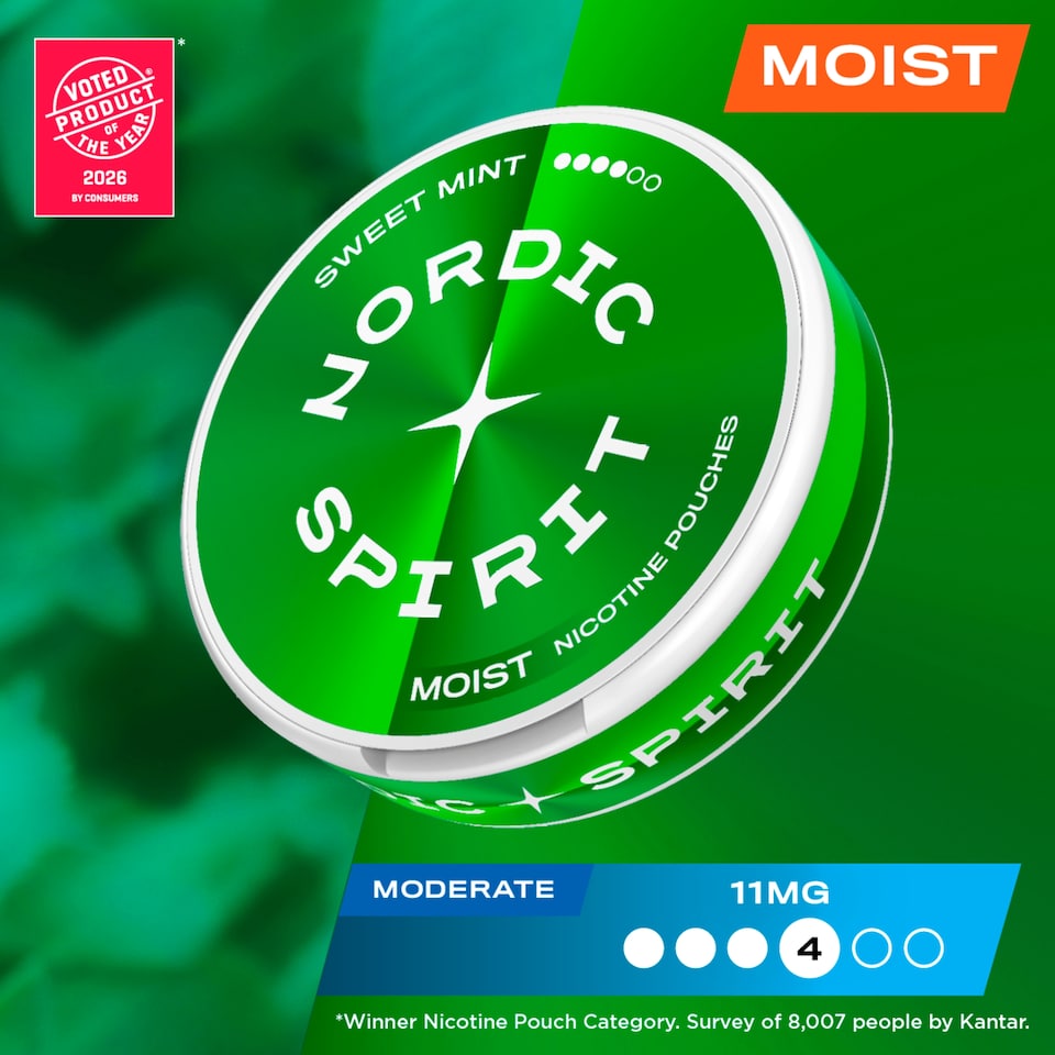image 1 of Nordic Spirit Sweet Mint Extra Strong - Tobacco Free Nicotine Pouches 20 Pack 11mg 14g