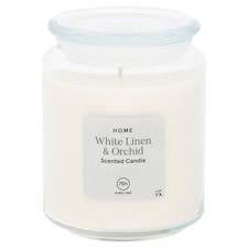 Tesco Scented Candle White Linen & Orchid 490G