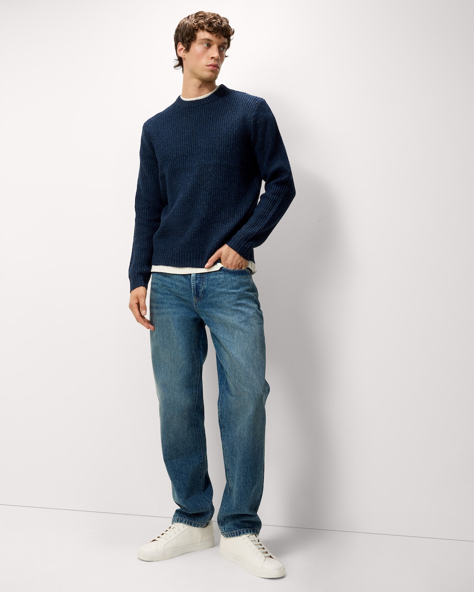 image 1 of RDA Neppy Knitted Jumper in Navy