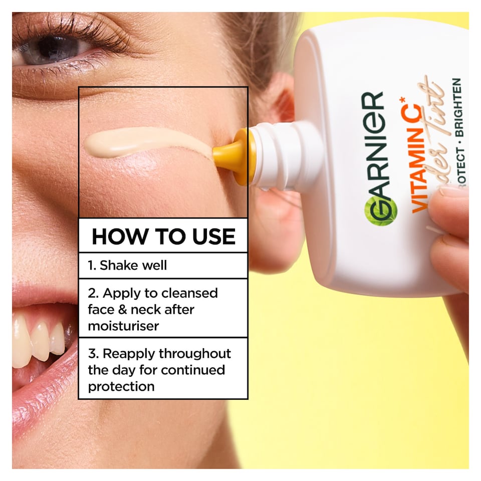 image 1 of Garnier Vitamin C Wonder Tint Tinted fluid SPF50 Light 40ml