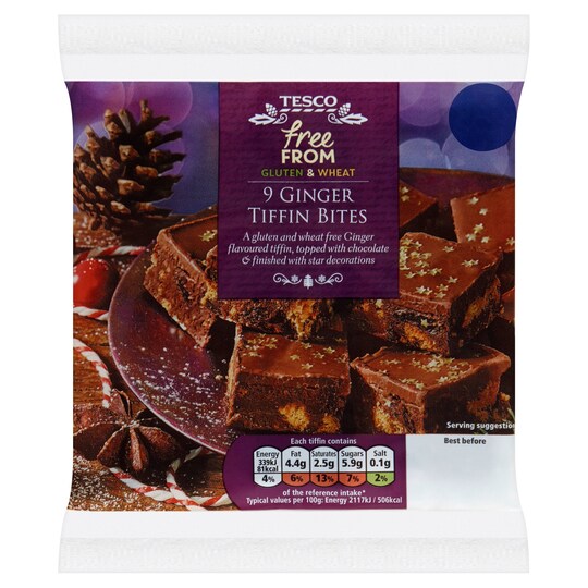 Tesco Free From 9 Mini Ginger Tiffin Tesco Groceries