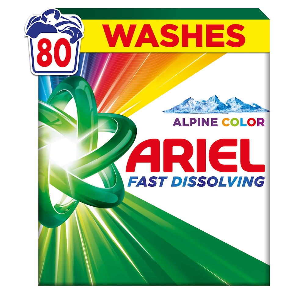 image 1 of Ariel Alpine Color Washing Powder Laundry Detergent, 4.4kg, 80 Washes
