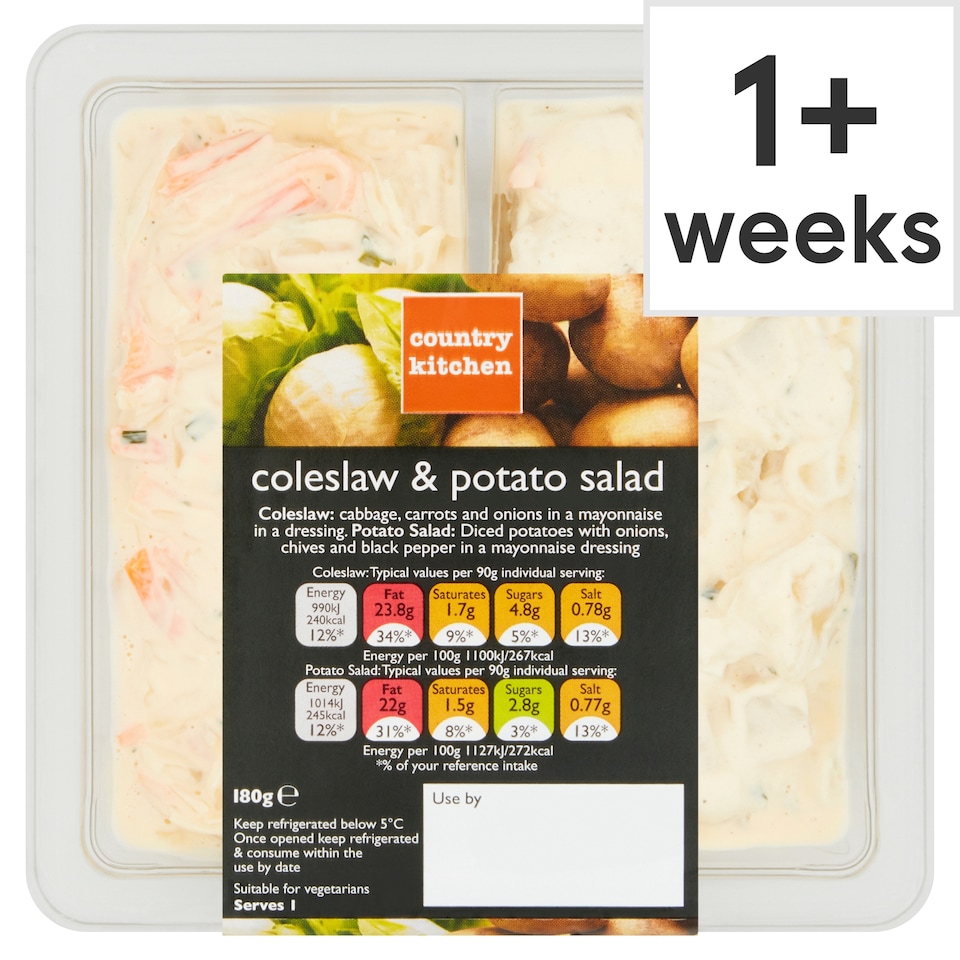 Country Kitchen Coleslaw& Potato Twin Pack 180G