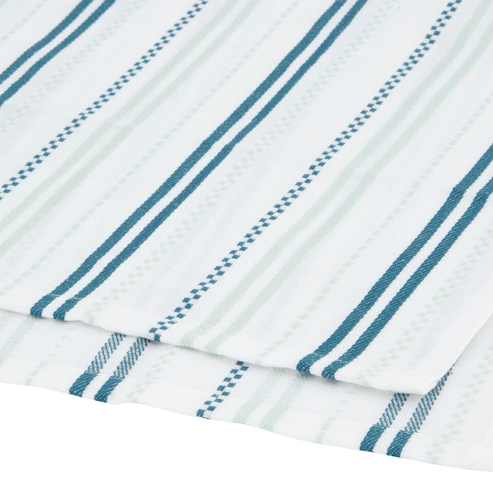 image 1 of Tesco Blue Dobby Tea Towel 4 Pack Rs