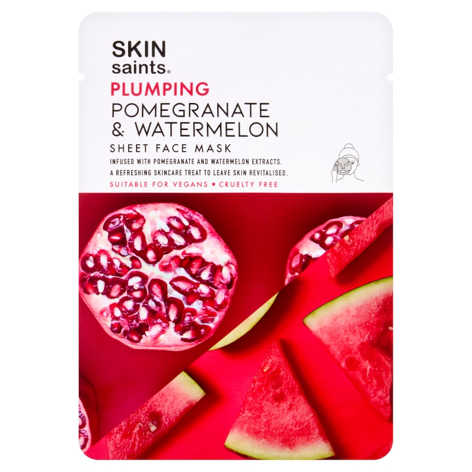 SKIN Saints Plumping Sheet Face Mask Pomegranate & Watermelon 20ml