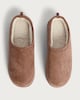 image 2 of F&F Fleece Lined Stitch Detail Mule Slippers in Tan
