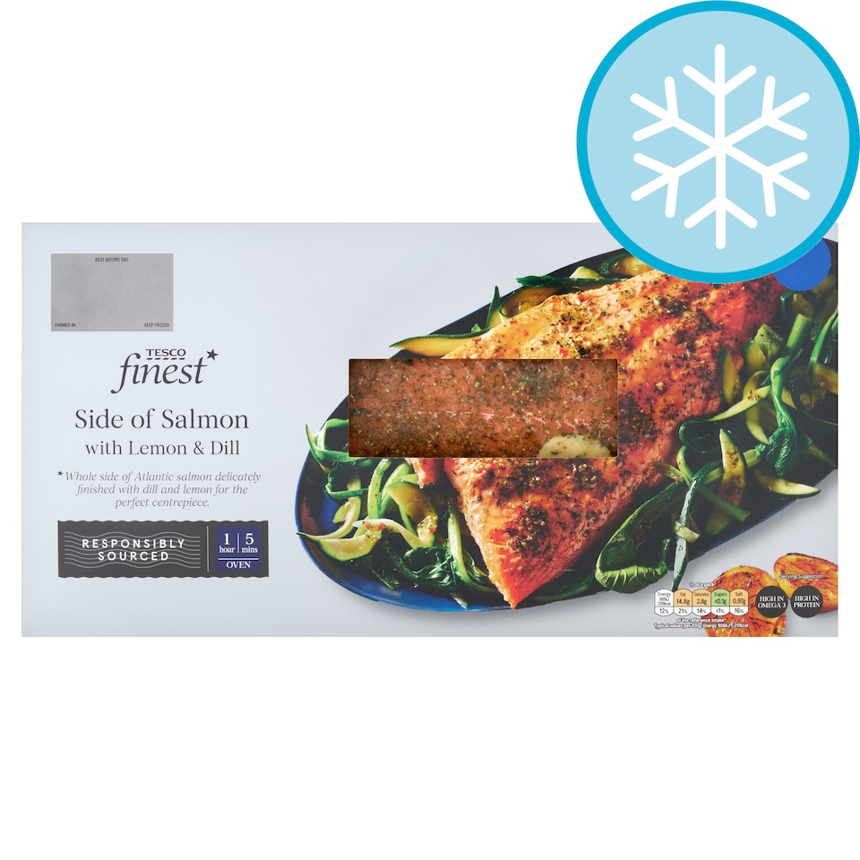Tesco Finest Side of Salmon with Lemon & Dill 720g