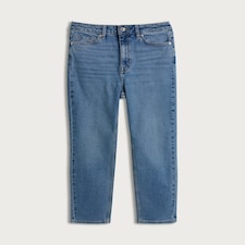F&F High Rise Slim Ankle Grazer Jeans in Blue