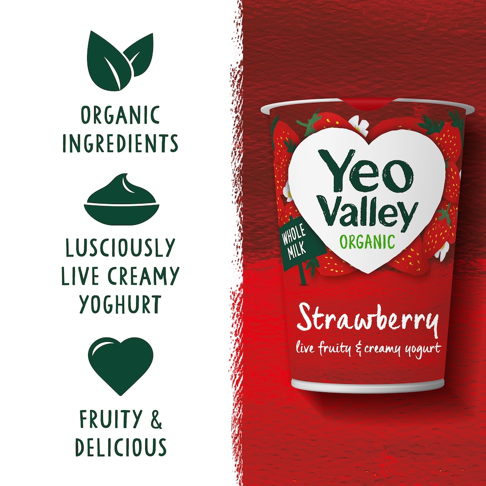 image 1 of Yeo Valley Strawberry Yogurt 450G