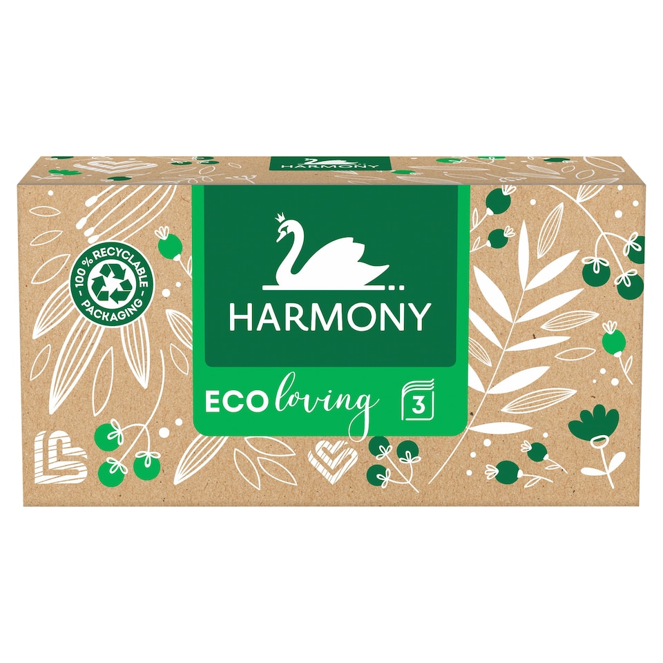 Harmony Eco Loving kozmetické utierky 3 vrstvy 100 ks