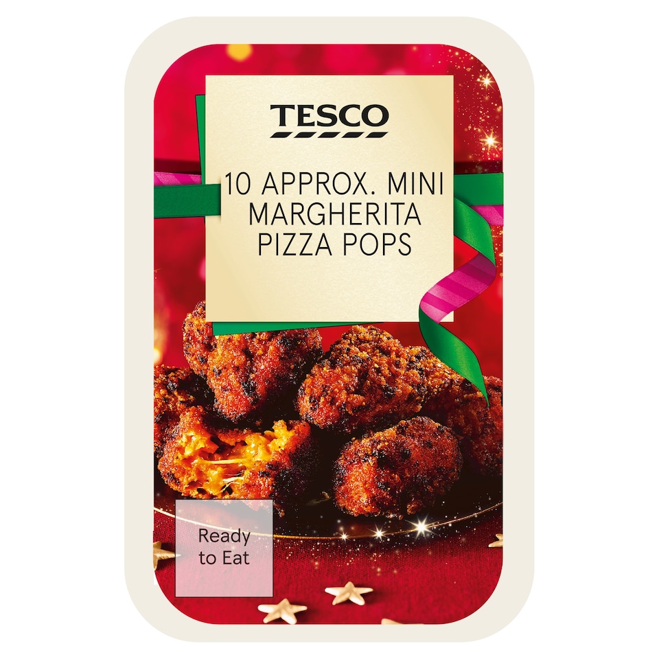 Tesco 10 Mini Margherita Pizza Pops 180g