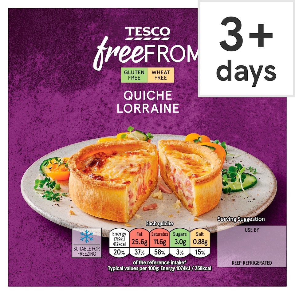 Tesco Free From Quiche Lorraine 160G