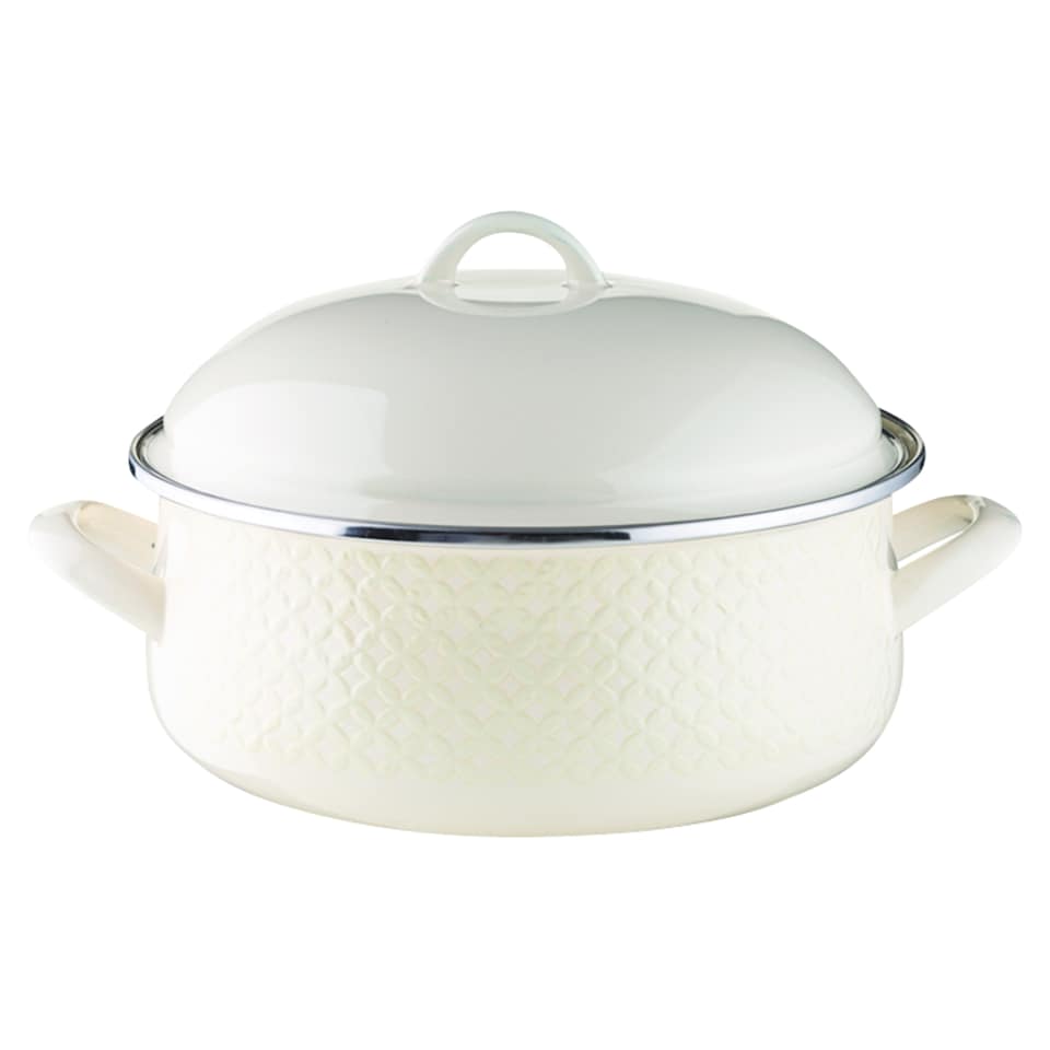 Cream smaltovaný kastrol 24 cm