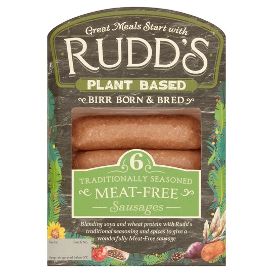Rudds Plnt/Bsd 6 Meatfree Sausages 270G