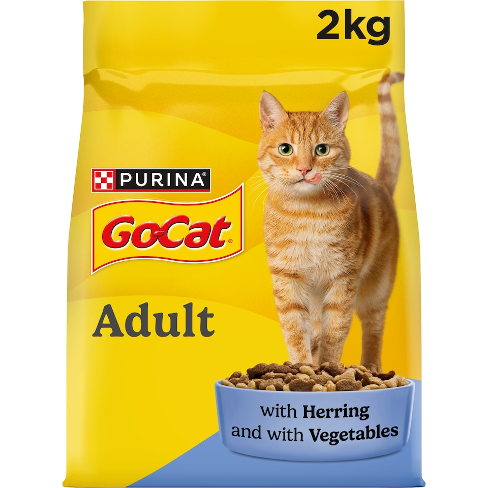 image 1 of GO-CAT Herring and Vegetable Dry Cat Food 2kg