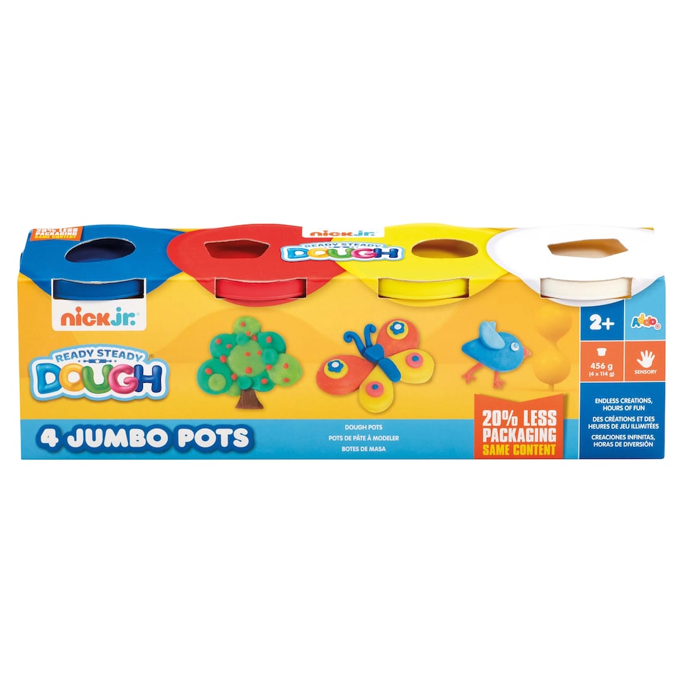 Addo Nick Jr. Ready Steady Dough Jumbo tégelyes gyurma (4 x 114 g) 456 g