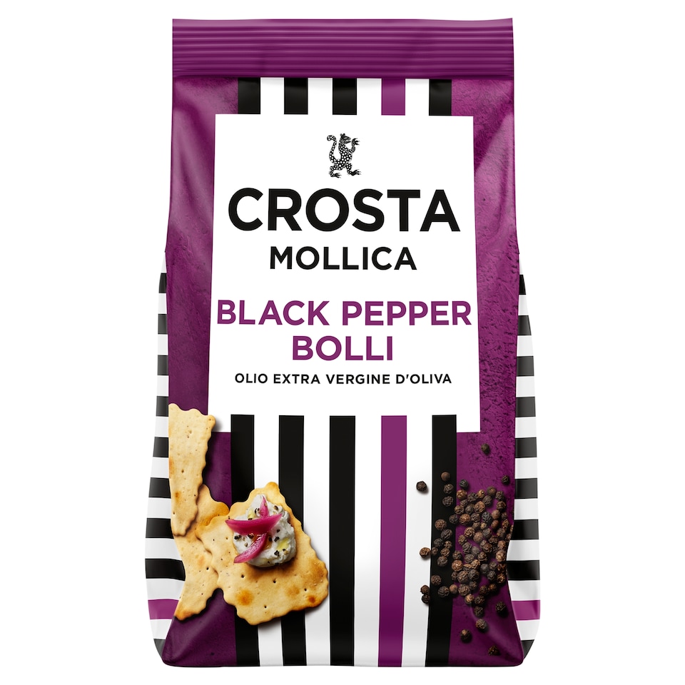 Crosta & Mollica Black Peppercorn Bolli Crackers 150G