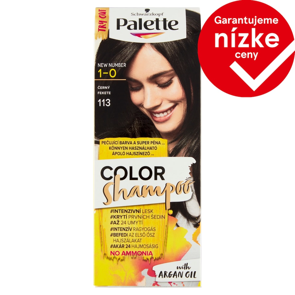 obrázok 1 z Schwarzkopf Palette Color Shampoo farba na vlasy Čierny 1-0 (113)