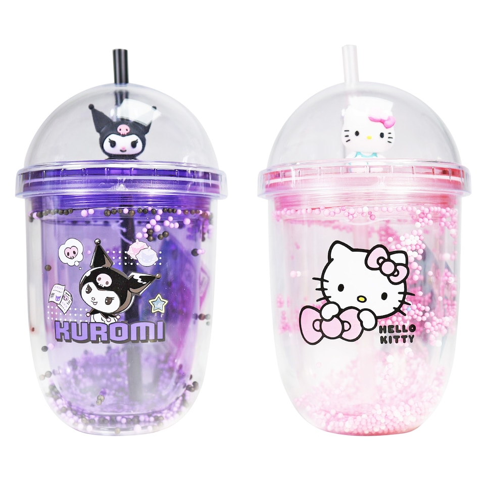 image 1 of Hello Kitty & Kuromi Mini Boba Straw Cup Assortment