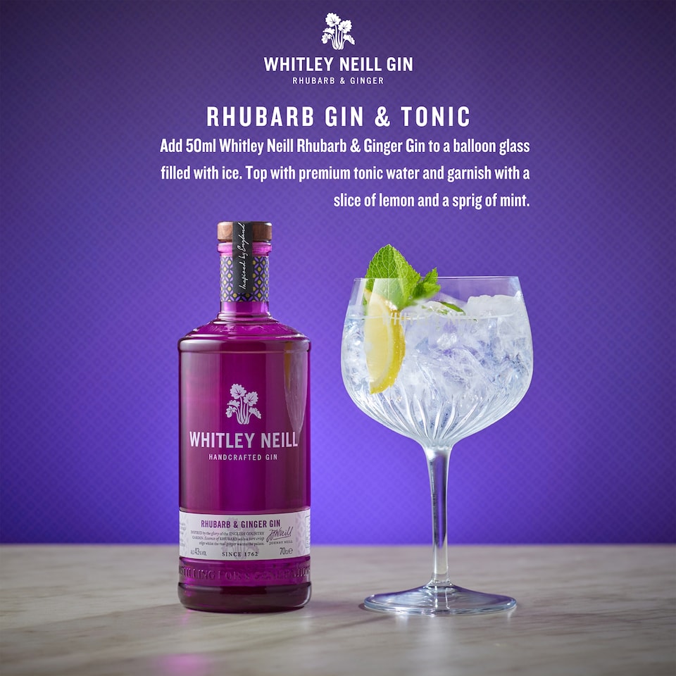 image 1 of Whitley Neill Gin - Rhubarb & Ginger 70cl