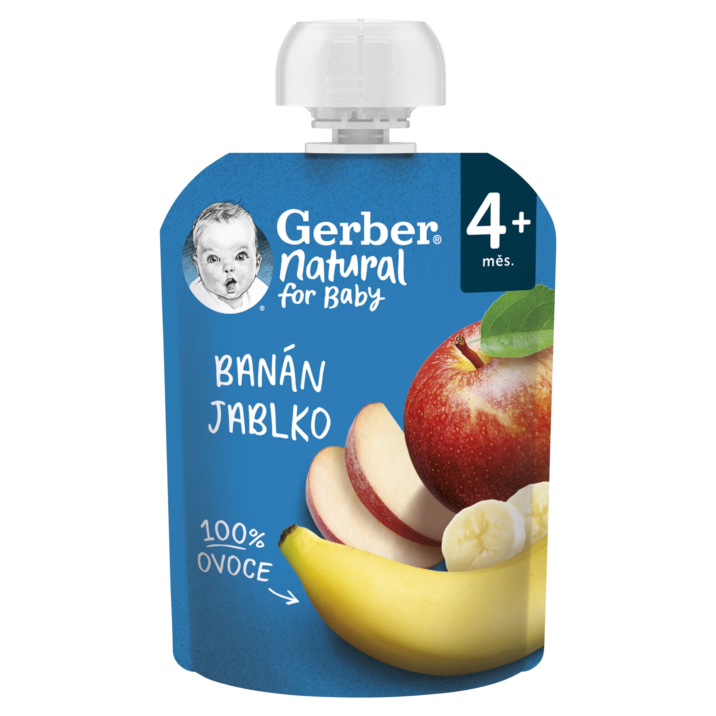 Czech Republic product data sample: GERBER Natural kapsička banán a jablko 90g