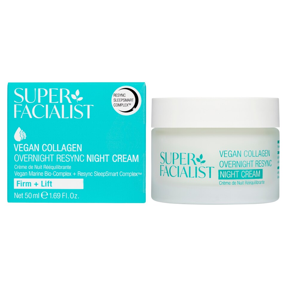 image 1 of Super Facialist Vegan Collagen Overnight Resync Night Cream 50ml