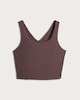 image 4 of F&F Active Quick Dry Ribbed Crop Top in Brown