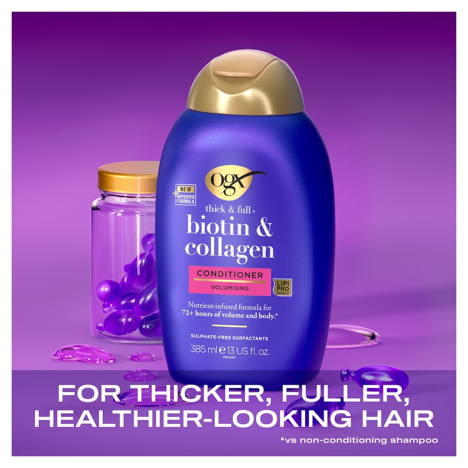 image 1 of OGX Thick & Full + Biotin & Collagen Conditioner 385ml