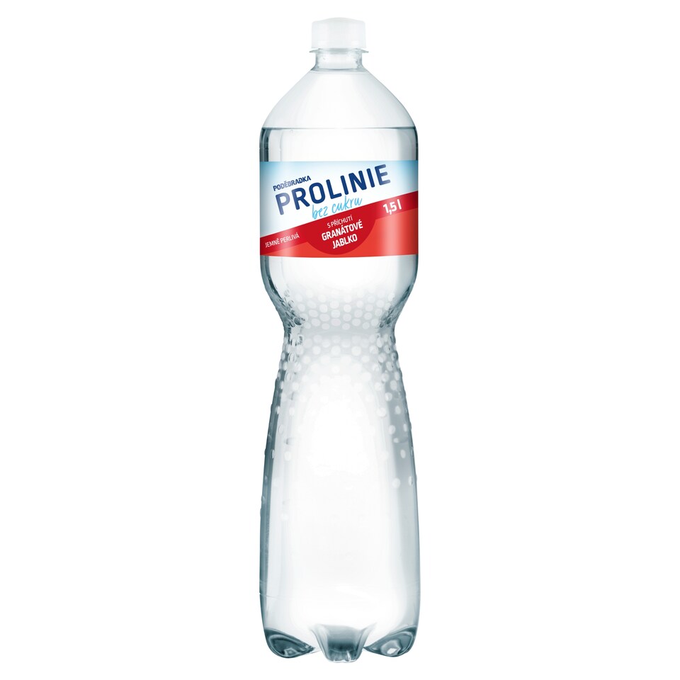 Poděbradka Prolinie Jemně perlivá s příchutí granátové jablko 1,5l
