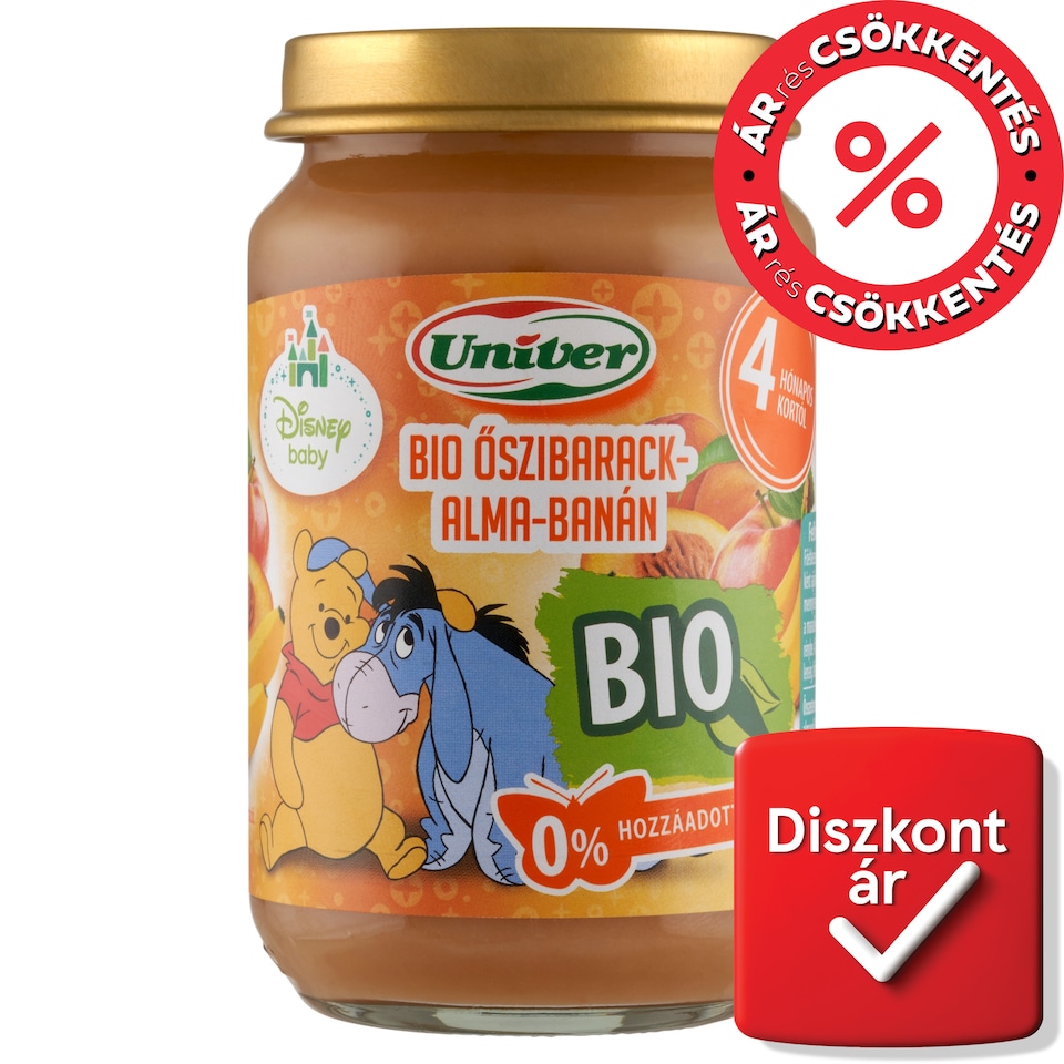 image 1 of Univer Organic Peach-Apple-Banana Baby Dessert 4 Months+ 163 g