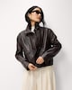 image 2 of F&F Faux Leather Funnel Neck Jacket in Brown
