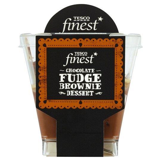 Tesco Finest Chocolate Fudge Brownie Dessert 105G Tesco Groceries