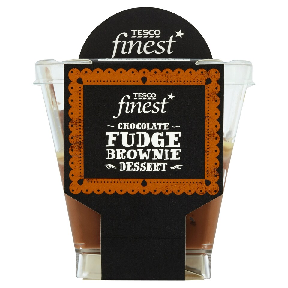 Tesco Finest Chocolate Fudge Brownie Dessert 105G Tesco Groceries
