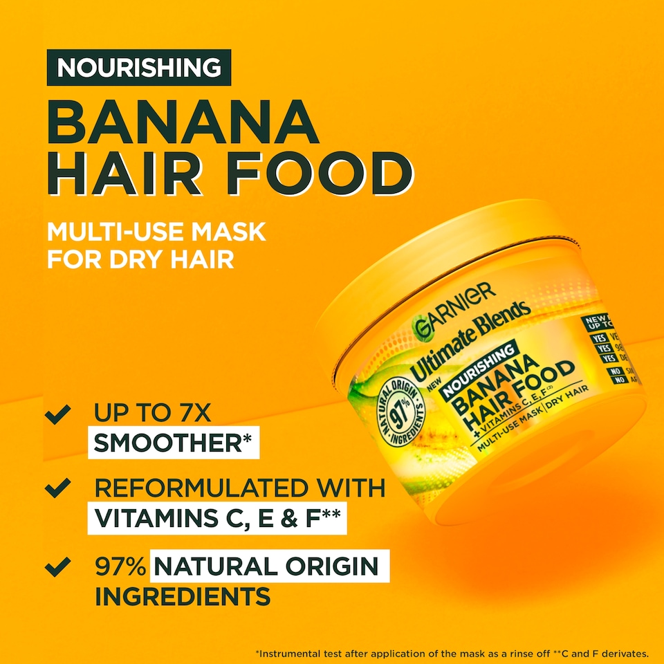 image 1 of Garnier Ultimate Blends Hair Food Banana 3in1 Mask 400ml