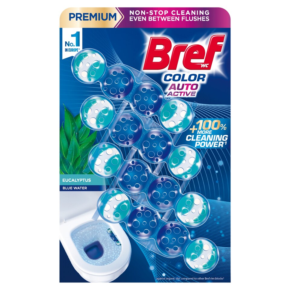 Bref Color Auto Active Eucalyptus WC-frissítő 4 x 50 g  1. kép