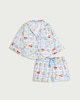 image 4 of F&F Pure Cotton Fruit Print Pyjama Set in Multi White