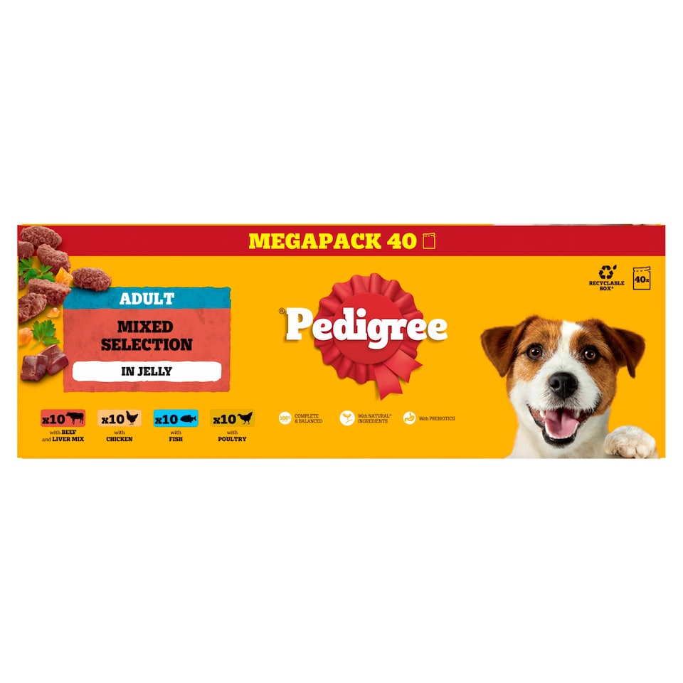 Pedigree Adult Mixed Selection In Jelly Dog food 40x100g