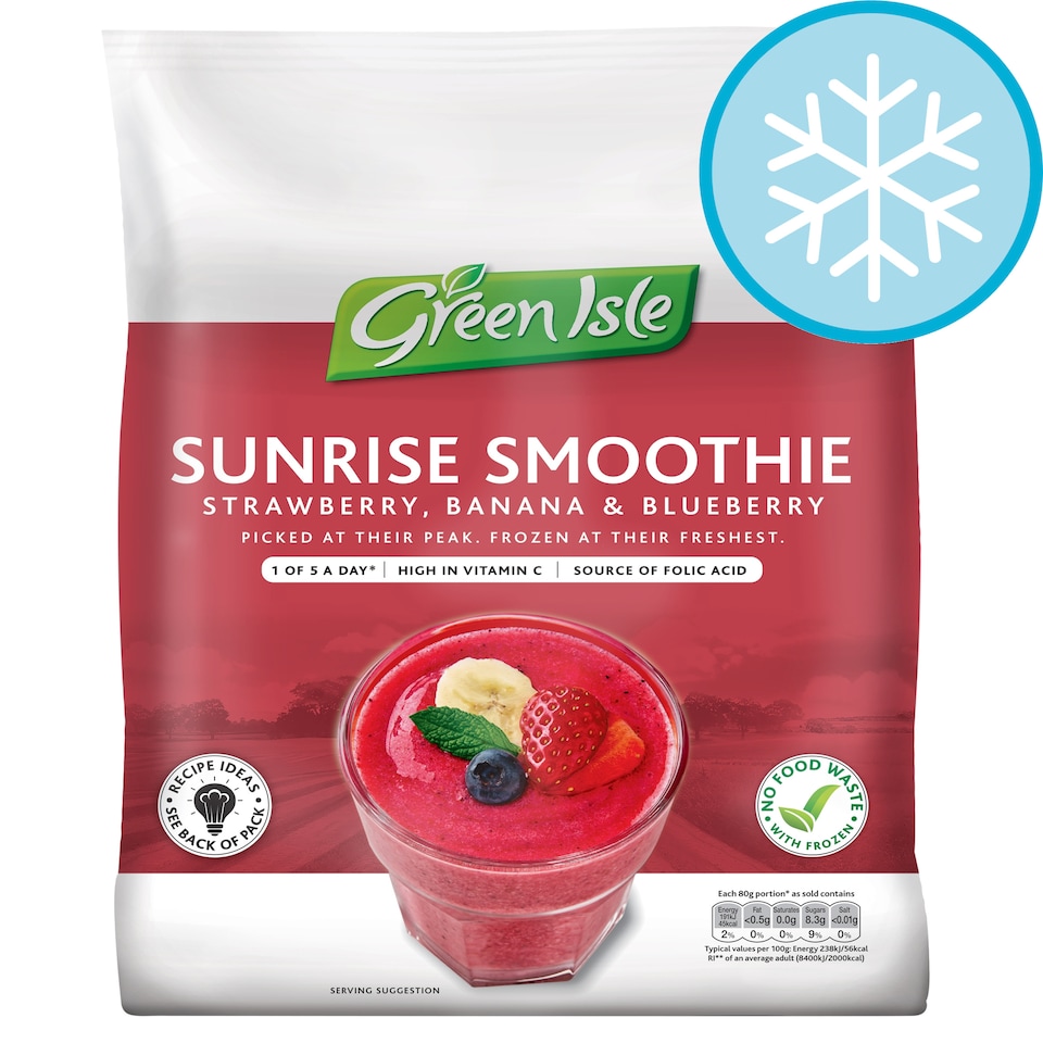 Greenisle Strawberry, Bana, Blueberry Smoothie Mix 425G