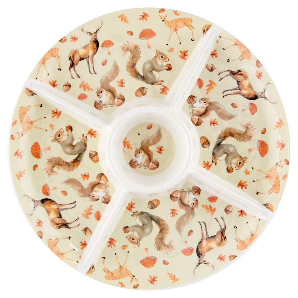 F&F Home Autumn Chip & Dip Plate