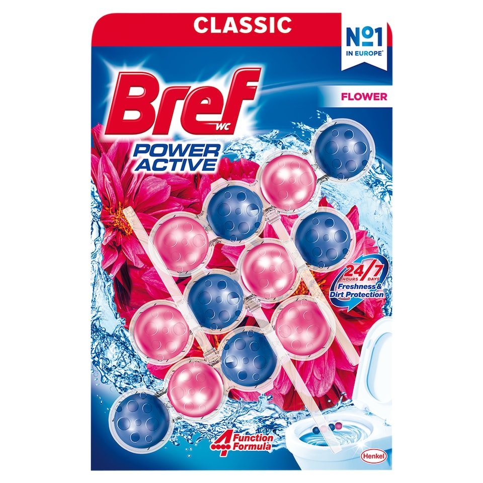 Bref Power Active Flower Solid Toilet Block 3 x 50g