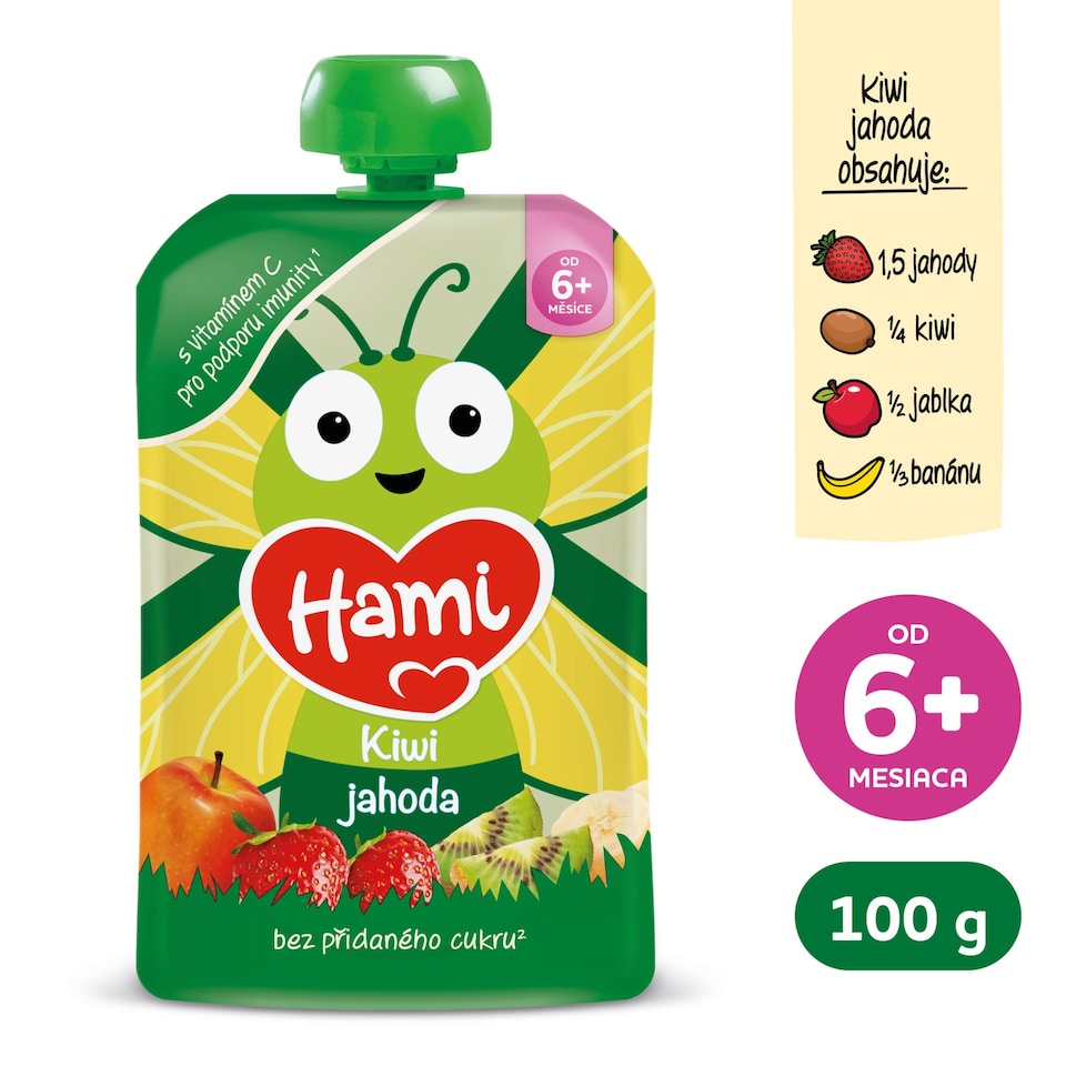 image 1 of HAMI pouch Kiwi strawberry 100g