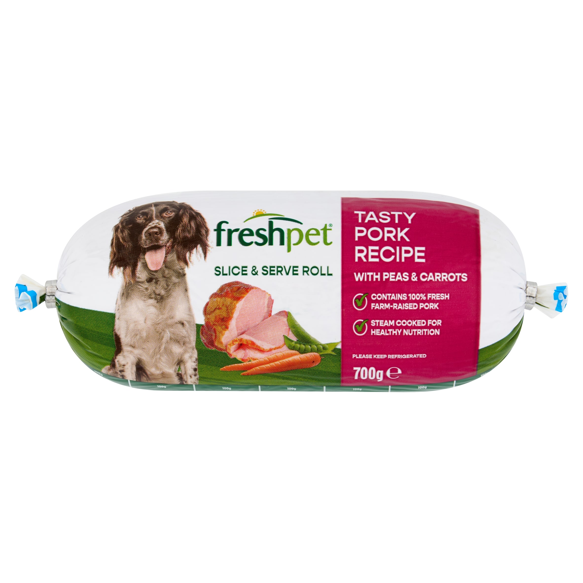 Freshpet Tasty Pork Fresh Dog Food Roll 700g