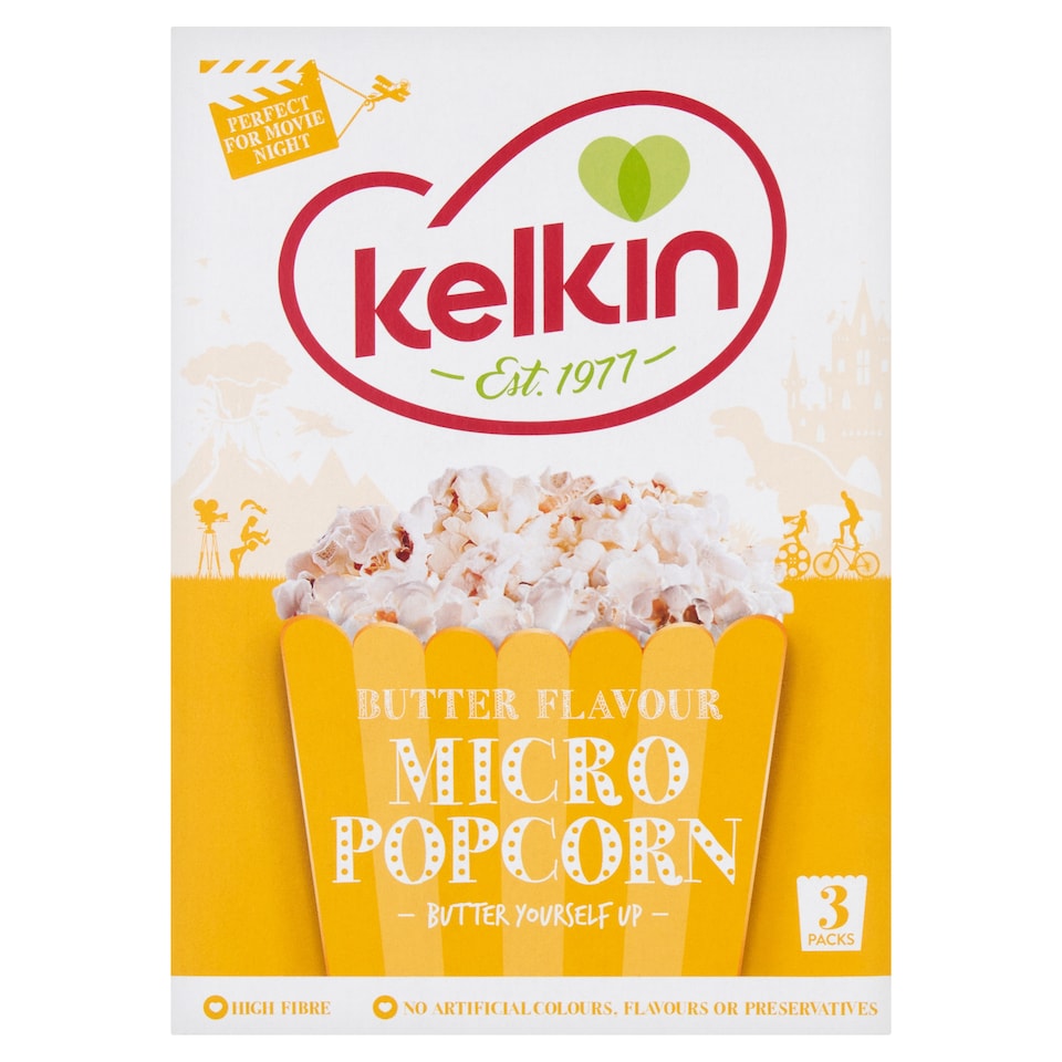 Kelkin Microwave Popcorn Butter Flavour 270G