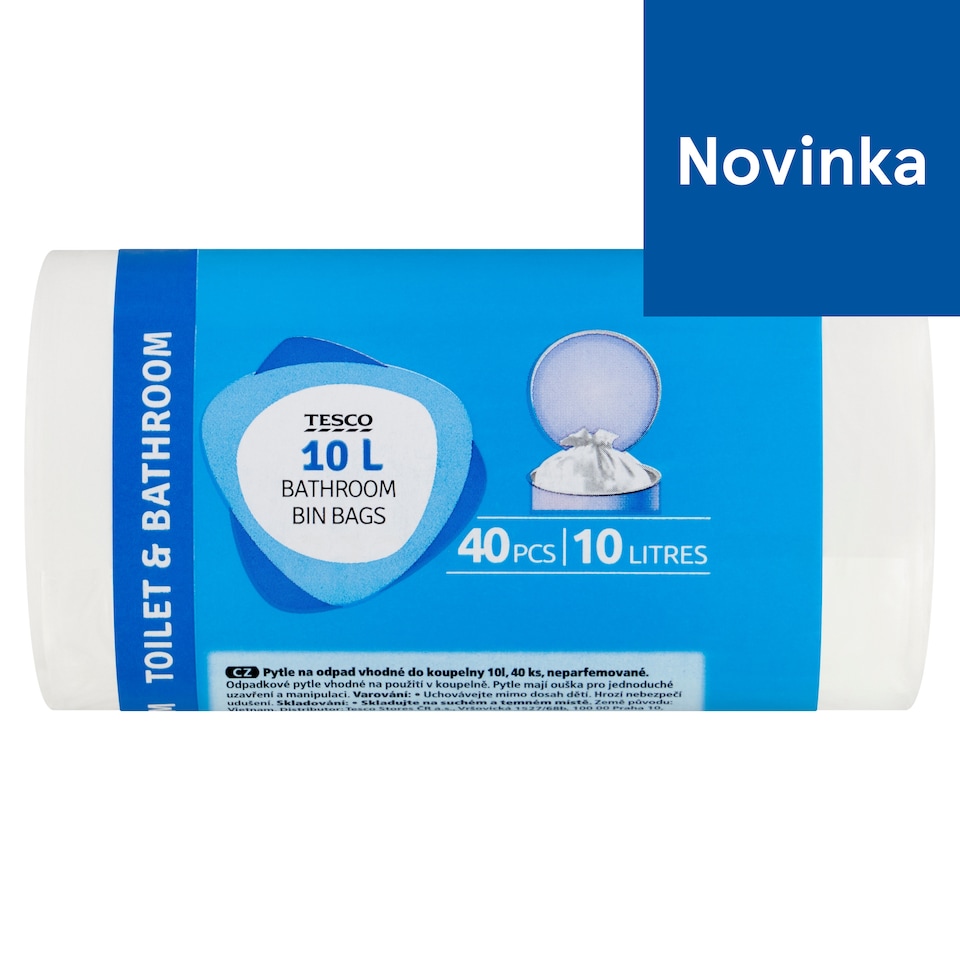 Tesco Bathroom Bin Bags 10 L 40 pcs